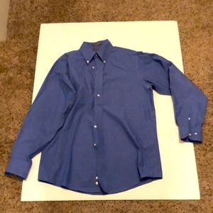 Men’s Dress Shirt, Blue, Claybrooke, Long Sleeved, Size 14 1/2, 32/33
